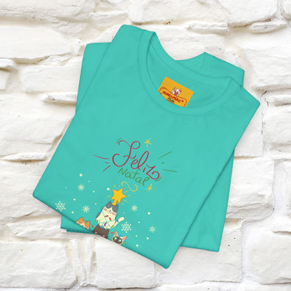 "Feliz Natal" Cat T-shirt|Nunu&Miao Studio - Nunu&Miao Studio
