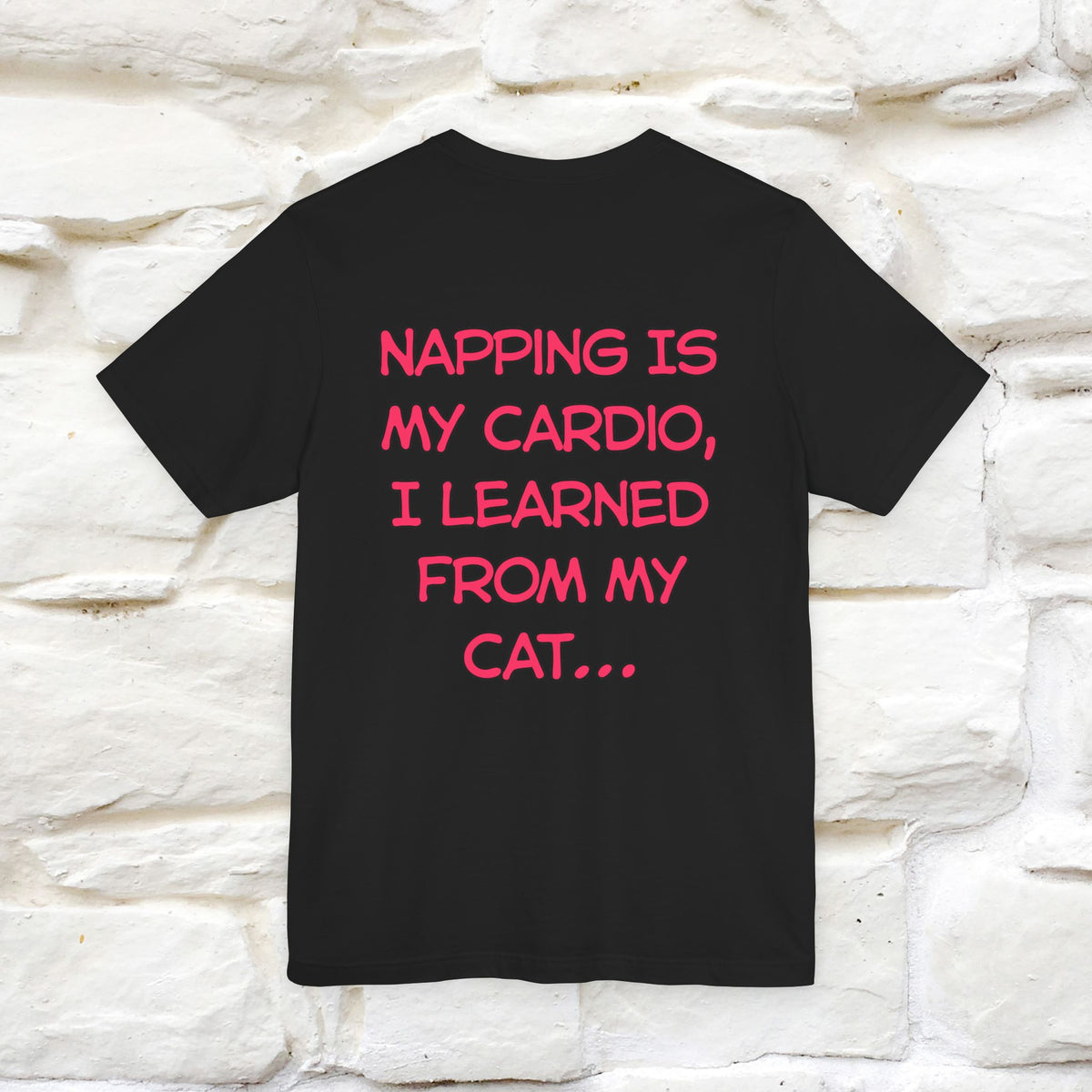 "Napping Is My Cardio, I Learned From My Cat…" Funny Cat T-shirt | Nunu&Miao Studio