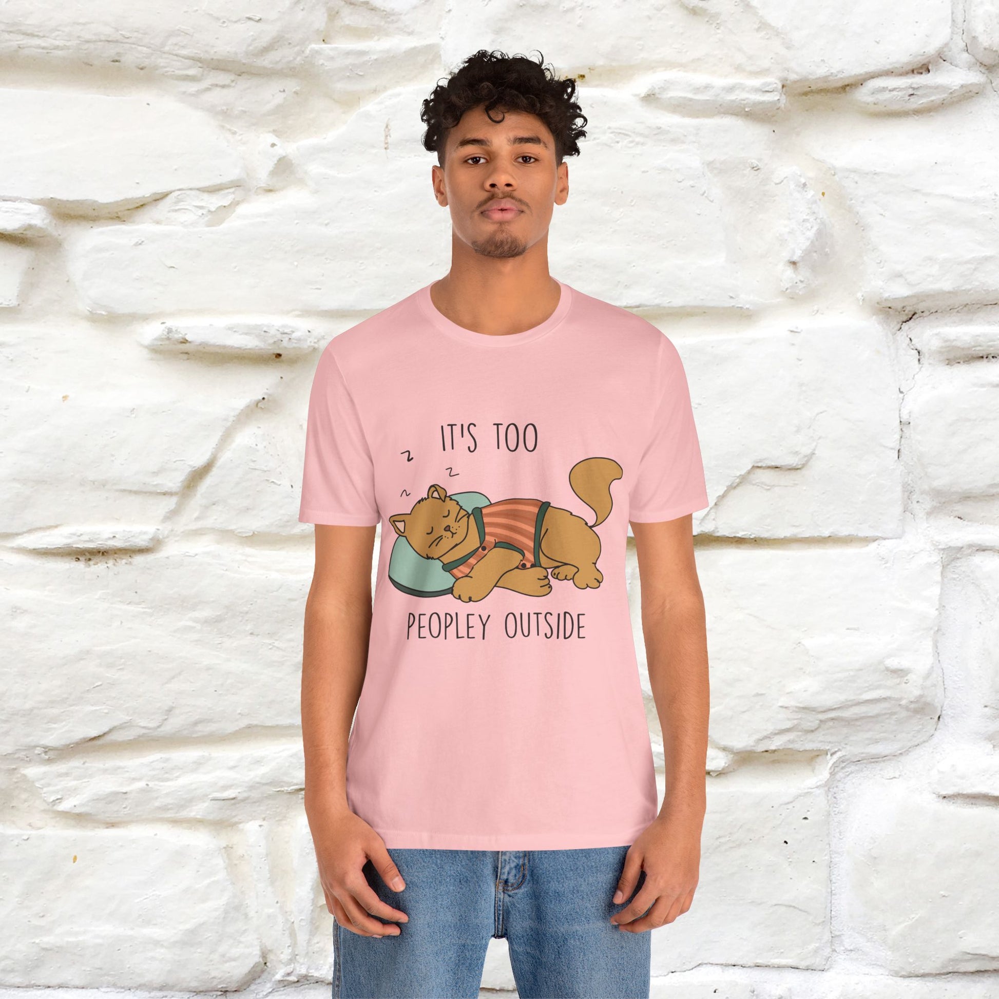 ''It’s Too Peopley Outside'' | Funny Cat T-Shirt | Nunu&Miao Studio - Nunu&Miao Studio