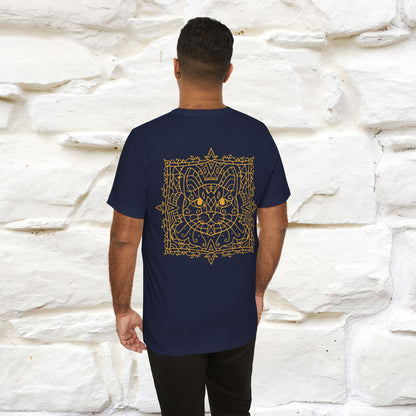 "Mandala Cat'' Cat T-Shirt Front and Back Design | Nunu&Miao Studio - Nunu&Miao Studio