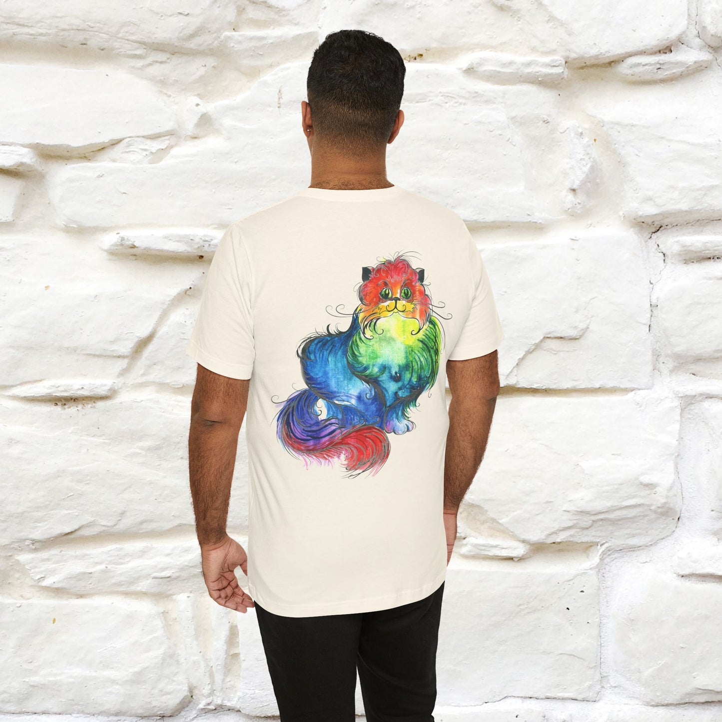 "Il Pittore'' Cat T-Shirt Front and Back Design | Nunu&Miao Studio - Nunu&Miao Studio