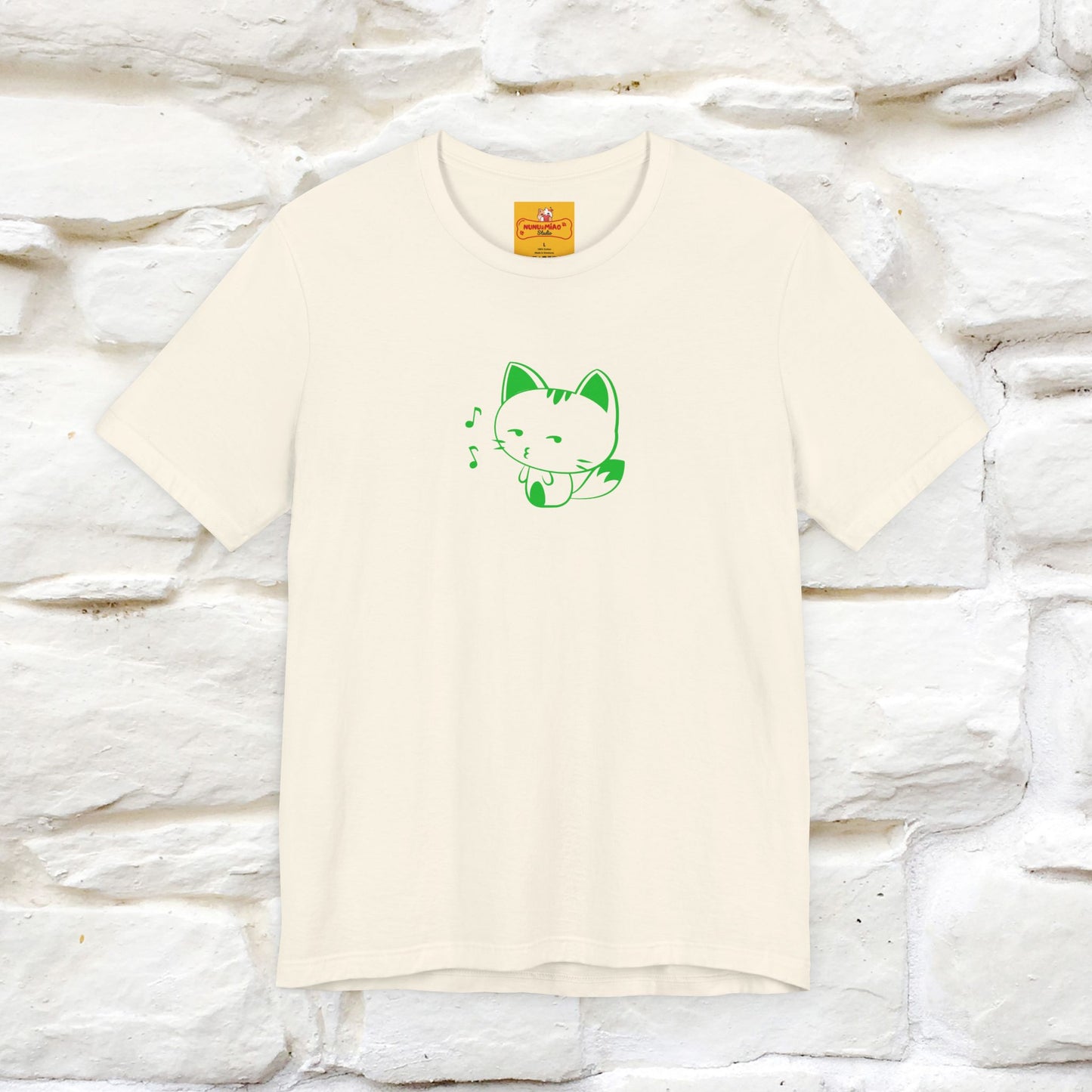 "Happiness Comes From Peace, Peace Comes From Indifference" Cat T-Shirt| Front & Back Design | Nunu&Miao Studio - Nunu&Miao Studio