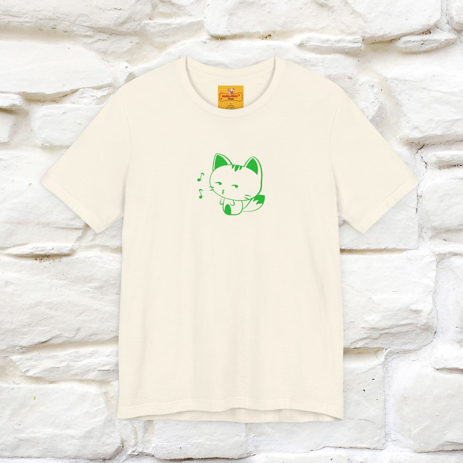 "Happiness Comes From Peace, Peace Comes From Indifference" Cat T-Shirt| Front & Back Design | Nunu&Miao Studio - Nunu&Miao Studio