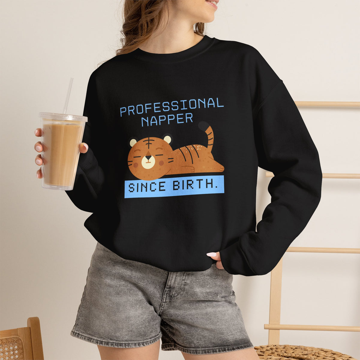 ''Professional Napper Since Birth'' |Cat Sweatshirt | Nunu&Miao Studio