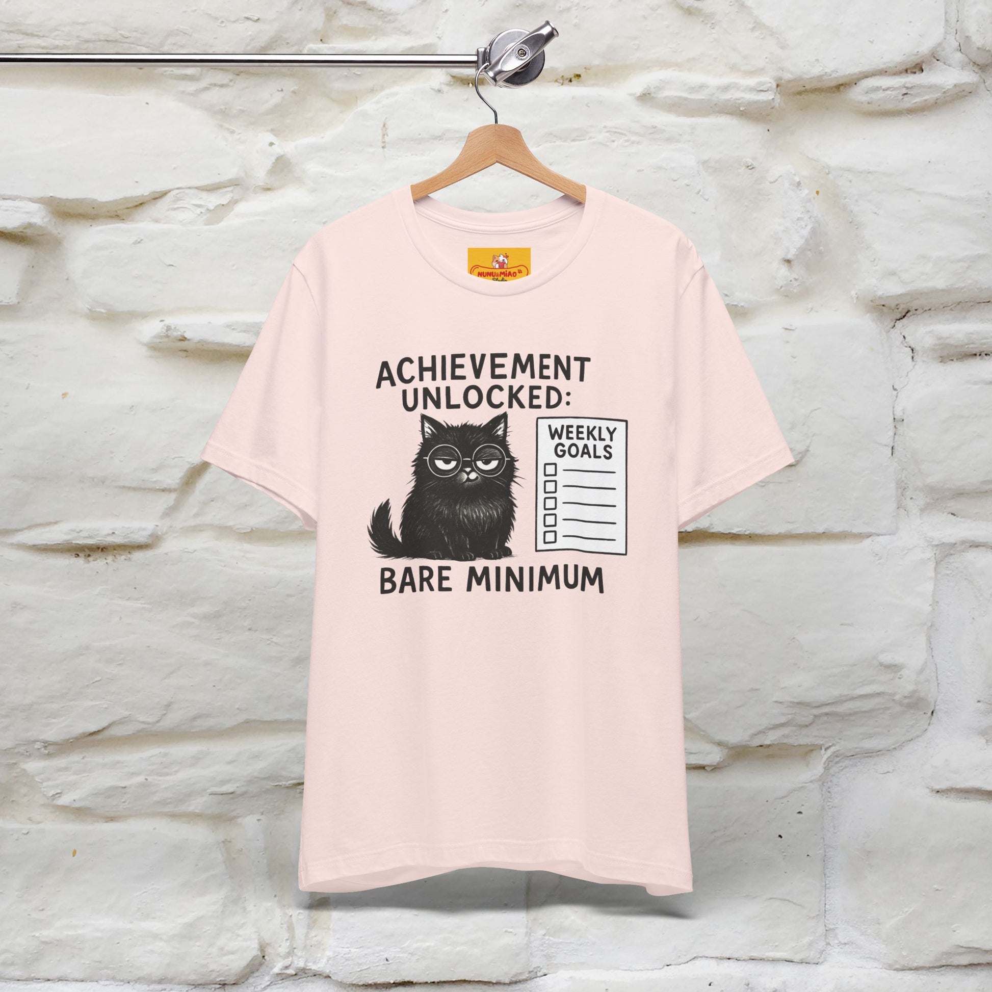 "Achievement Unlocked Bare Minimum." |Cat T-Shirt | Nunu&Miao Studio - Nunu&Miao Studio