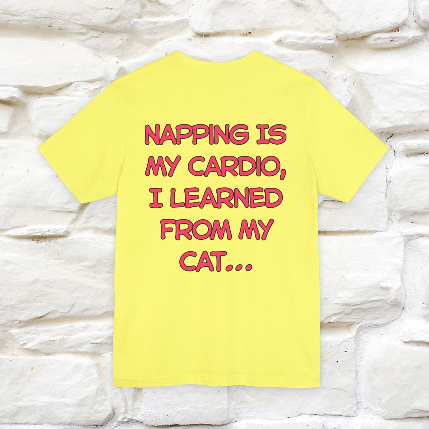 "Napping Is My Cardio, I Learned From My Cat…" Funny Cat T-shirt | Nunu&Miao Studio - Nunu&Miao Studio