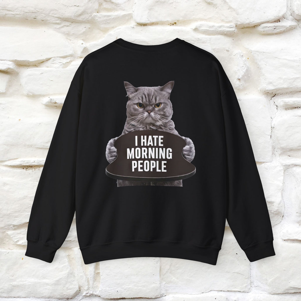 "I Hate Morning People'' |Cat Sweatshirt | Nunu&Miao Studio