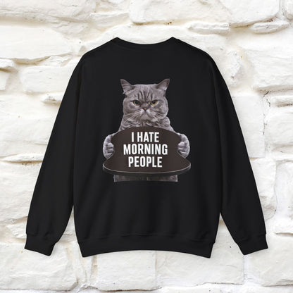 "I Hate Morning People'' |Cat Sweatshirt | Nunu&Miao Studio