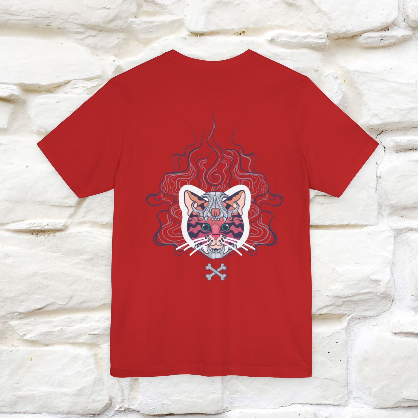 ''Air Fire Cat'' | Cat T-Shirt Front and Back Design | Nunu&Miao Studio - Nunu&Miao Studio