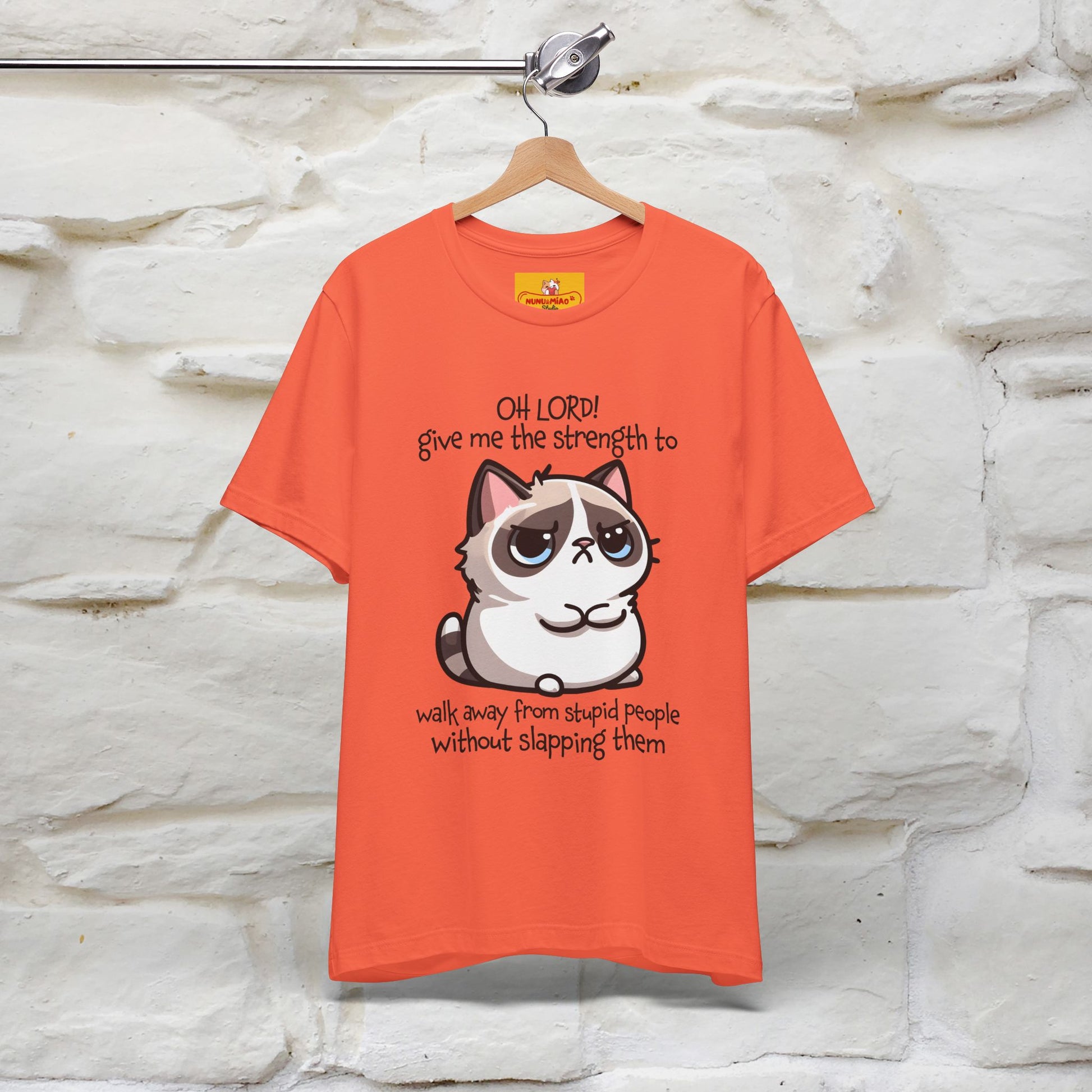 ''Oh Lord! Give Me Strength to ...'' Cat T-Shirt |  | Nunu&Miao Studio - Nunu&Miao Studio