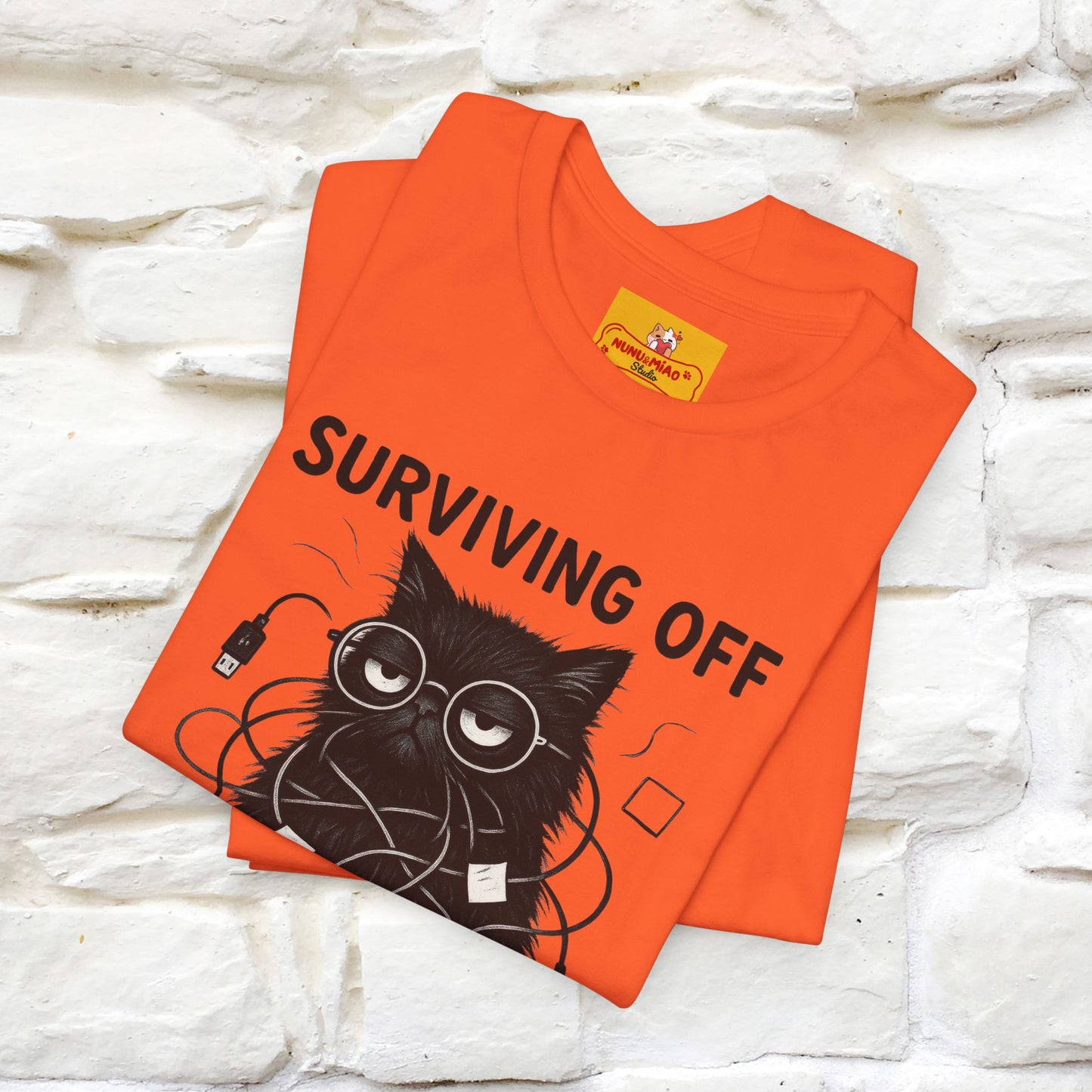 "Surviving Off...Vibes And Broken .. " |Cat T-Shirt | Nunu&Miao Studio - Nunu&Miao Studio