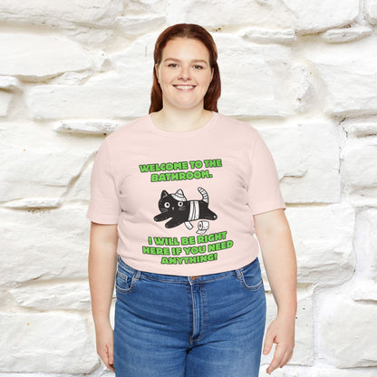 "Welcome To The Bathroom..."Funny  Cat T-shirt |Nunu&Miao Studio - Nunu&Miao Studio