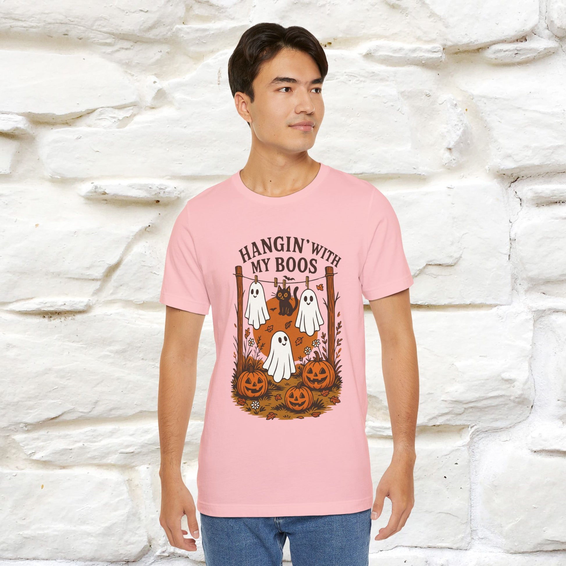 "Hanging With My Boos" Halloween Cat T-shirt |Nunu&Miao Studio - Nunu&Miao Studio