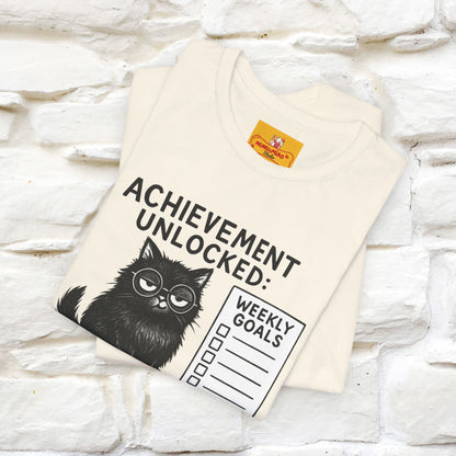 "Achievement Unlocked Bare Minimum." |Cat T-Shirt | Nunu&Miao Studio