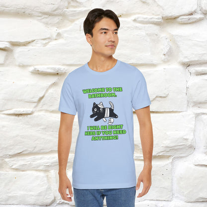 "Welcome To The Bathroom..."Funny  Cat T-shirt |Nunu&Miao Studio - Nunu&Miao Studio