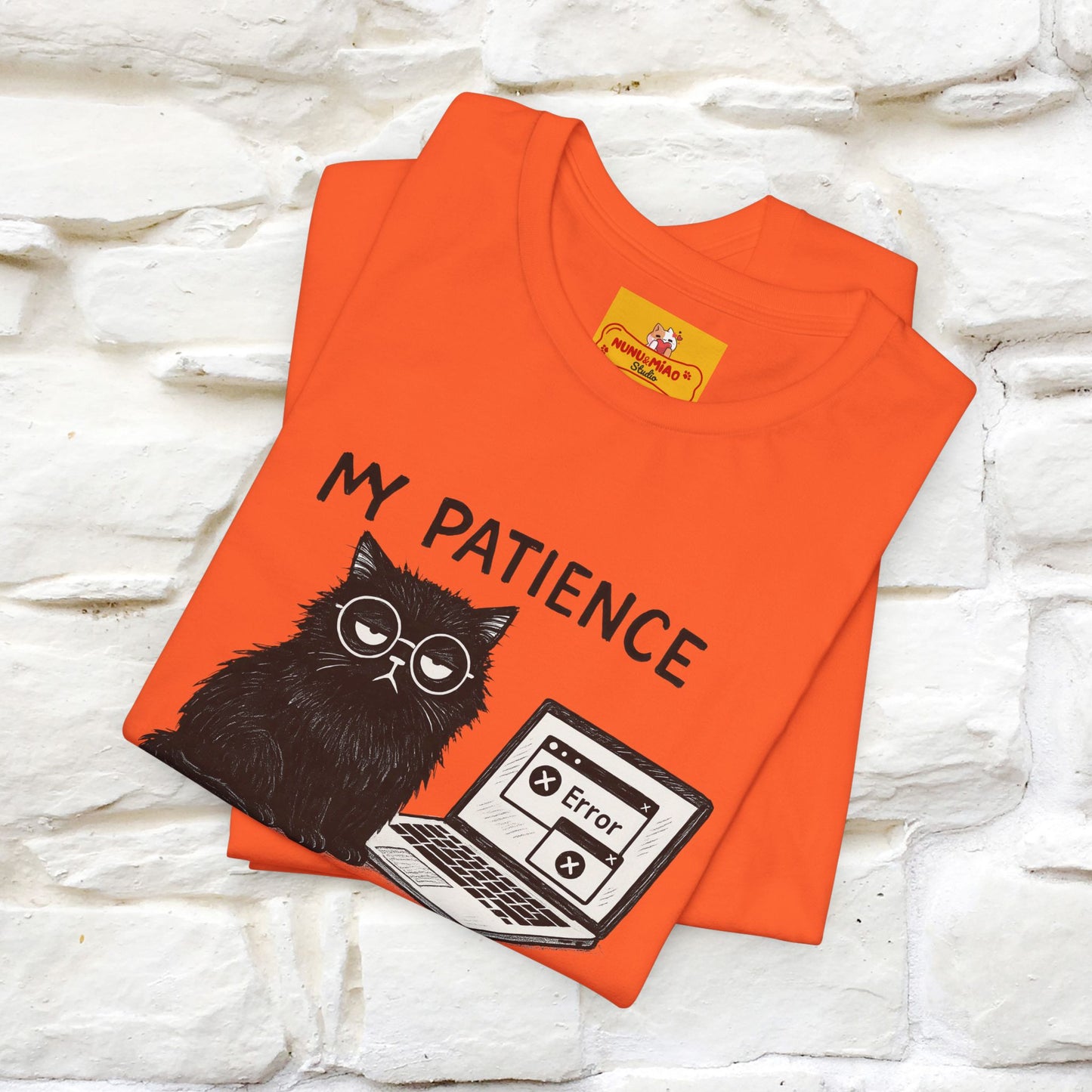 "My Patience Has Left The Chat" |Cat T-Shirt | Nunu&Miao Studio - Nunu&Miao Studio