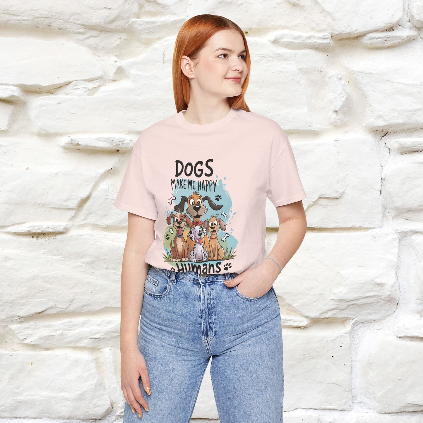 " Dogs Make Me Happy ..."  T-shirt |Nunu&Miao Studio - Nunu&Miao Studio