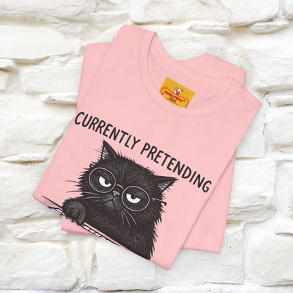 "Currently Pretending To Be Productive" |Cat T-Shirt | Nunu&Miao Studio - Nunu&Miao Studio