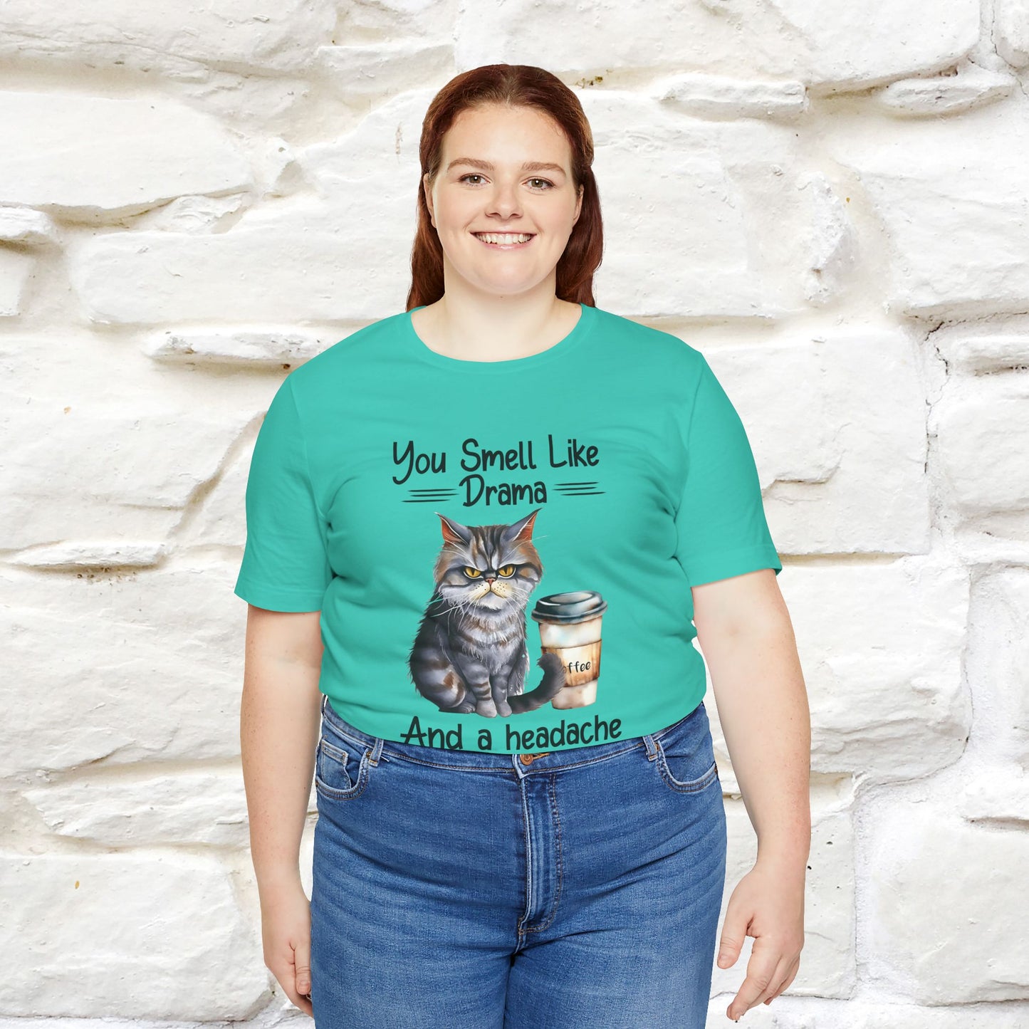 You Smell Like Drama and a Headache" Cat T-Shirt for Men & Women | 100% Cotton* - Nunu&Miao Studio
