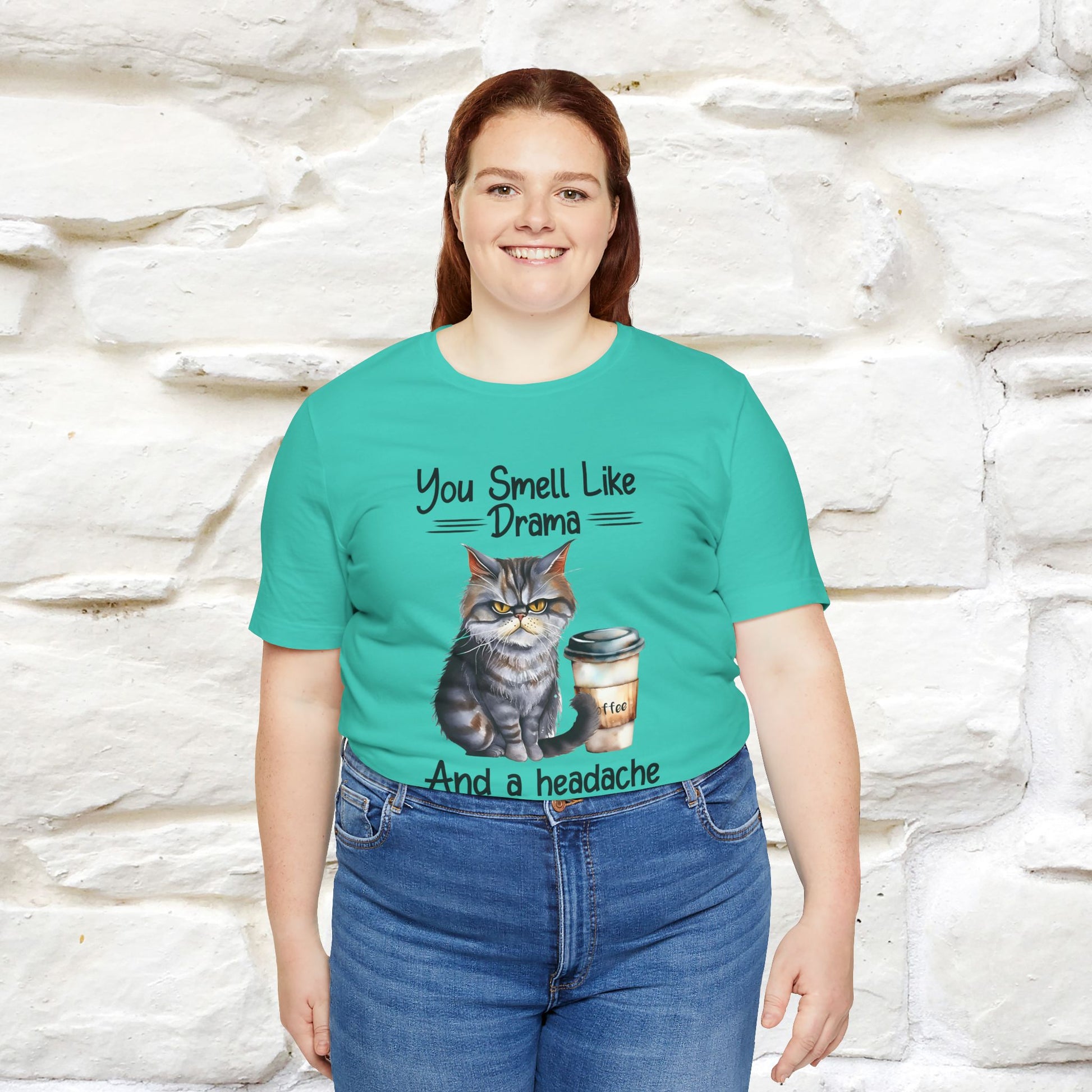 You Smell Like Drama and a Headache" Cat T-Shirt for Men & Women | 100% Cotton* - Nunu&Miao Studio