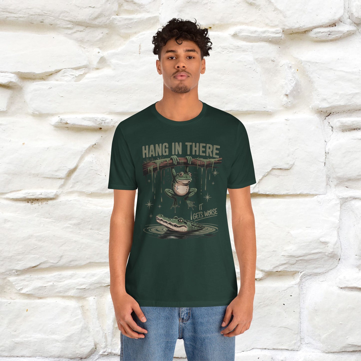 "Hang In There" Funny T-shirt |Nunu&Miao Studio - Nunu&Miao Studio