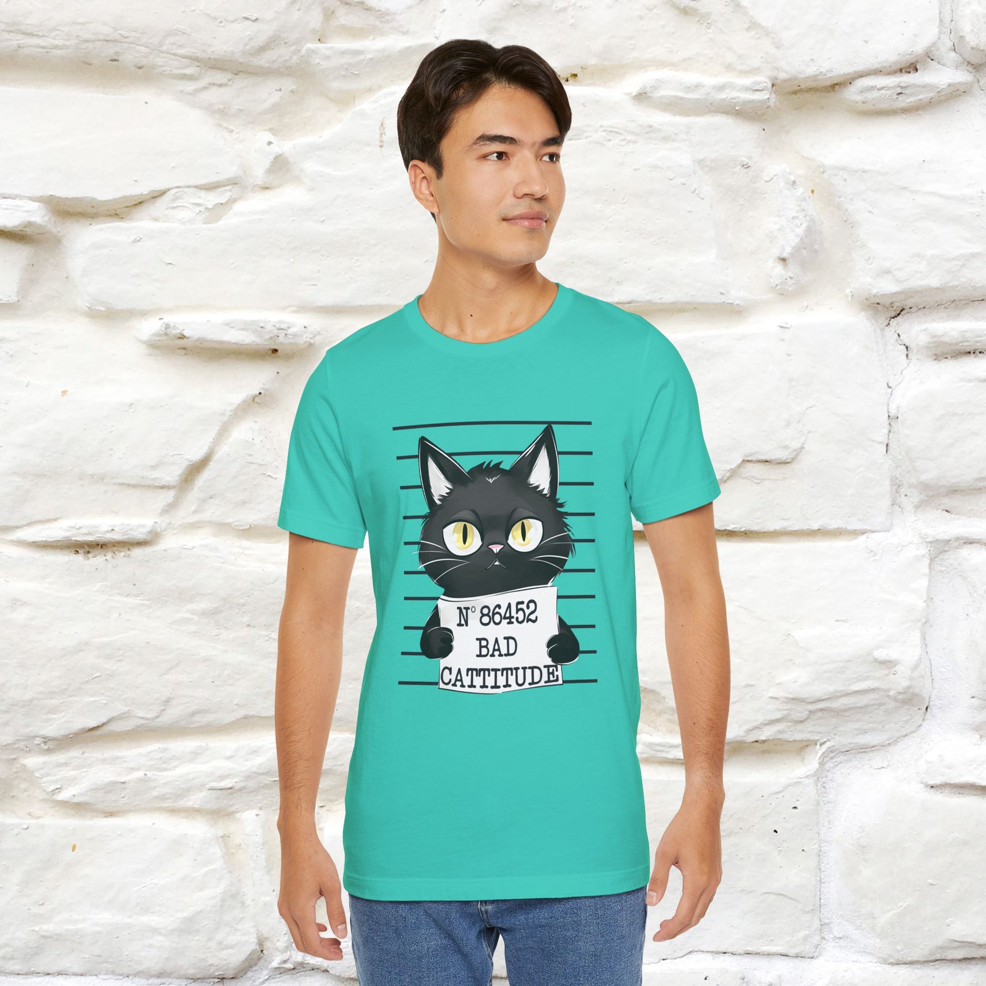 "Bad Cattitude" T-Shirt for Men & Women | 100% Cotton* - Nunu&Miao Studio