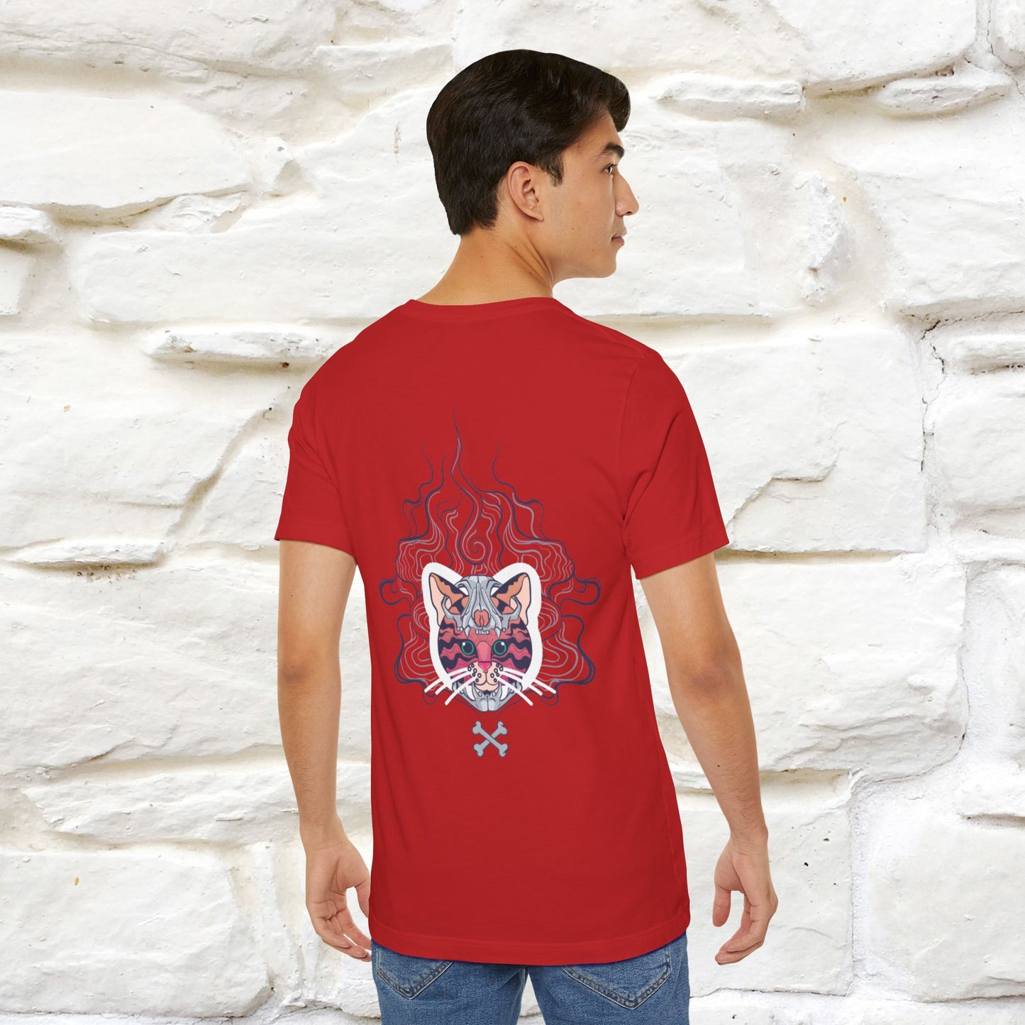 ''Air Fire Cat'' | Cat T-Shirt Front and Back Design | Nunu&Miao Studio - Nunu&Miao Studio