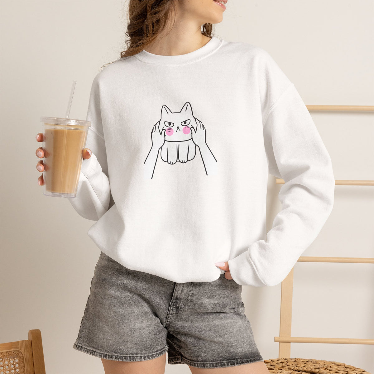 ''Leave Me Alone'' |Cat Sweatshirt | Nunu&Miao Studio