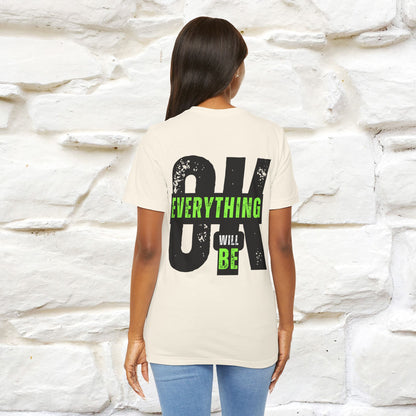 ''Everything Will Be Ok '' Cat T-Shirt Front and Back Design | Nunu&Miao Studio - Nunu&Miao Studio