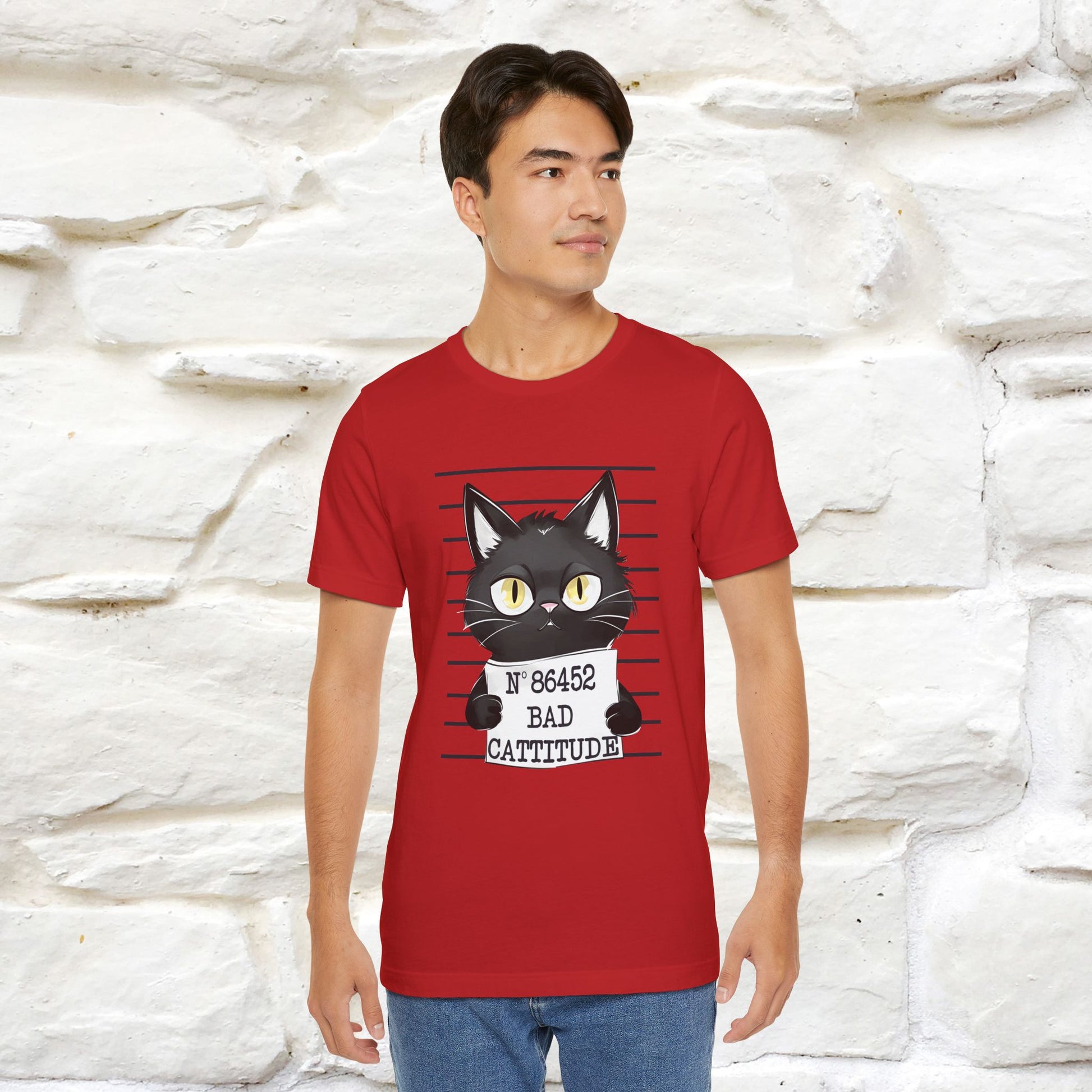 "Bad Cattitude" T-Shirt for Men & Women | 100% Cotton* - Nunu&Miao Studio