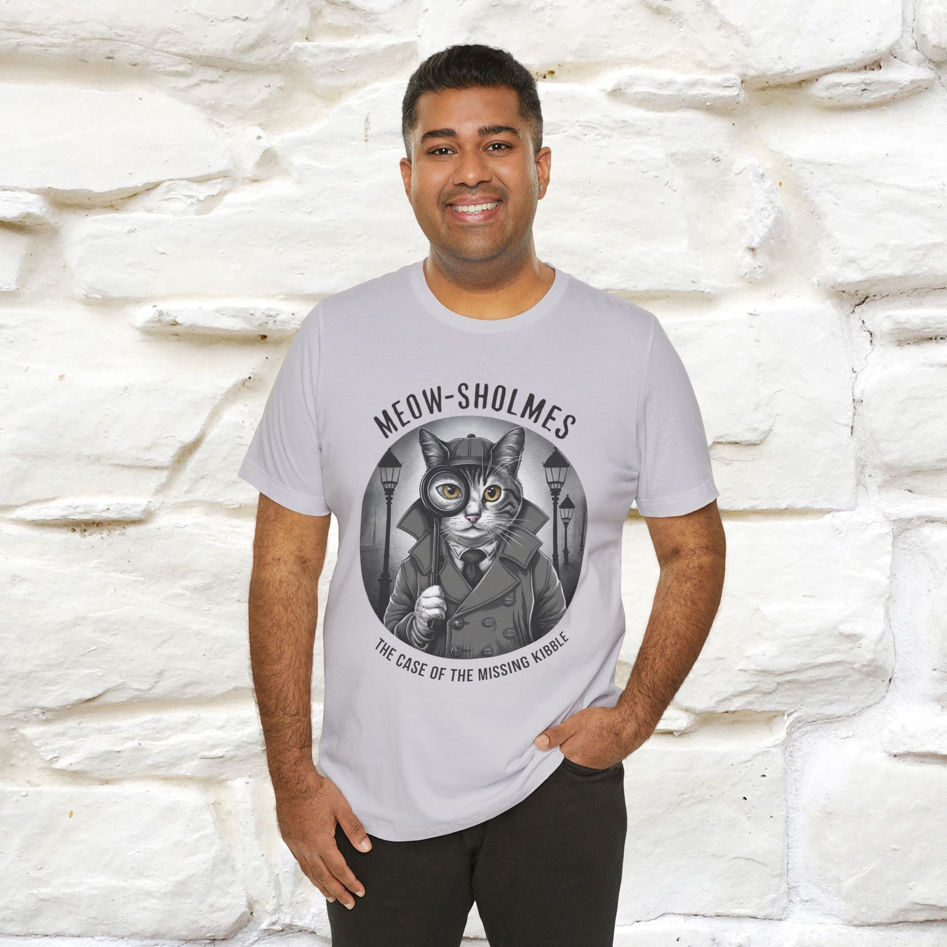 ''Meow-Sholmes: The Case of the Missing Kibble'' | Detective Cat Tee | Nunu&Miao Studio - Nunu&Miao Studio
