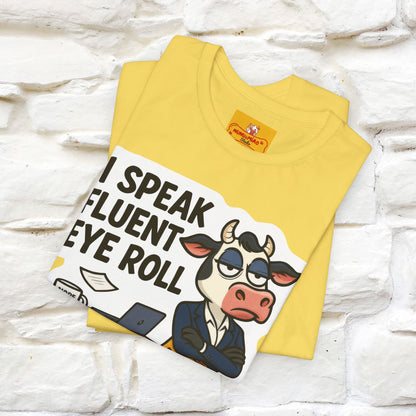 ''I Speak Fluent Eye Roll ''|  Sarcastic Cat T-Shirt | Nunu&Miao Studio