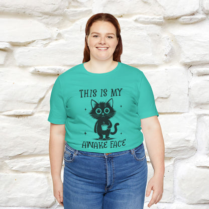 "This is My Awake Face" Cat T-Shirt | Funny Design | Nunu&Miao Studio - Nunu&Miao Studio