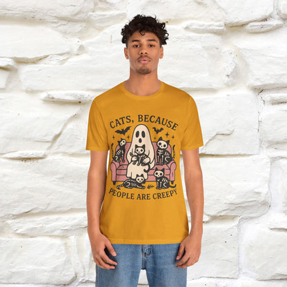 "Cat Because People Are Creepy" Halloween Cat T-shirt |Nunu&Miao Studio - Nunu&Miao Studio