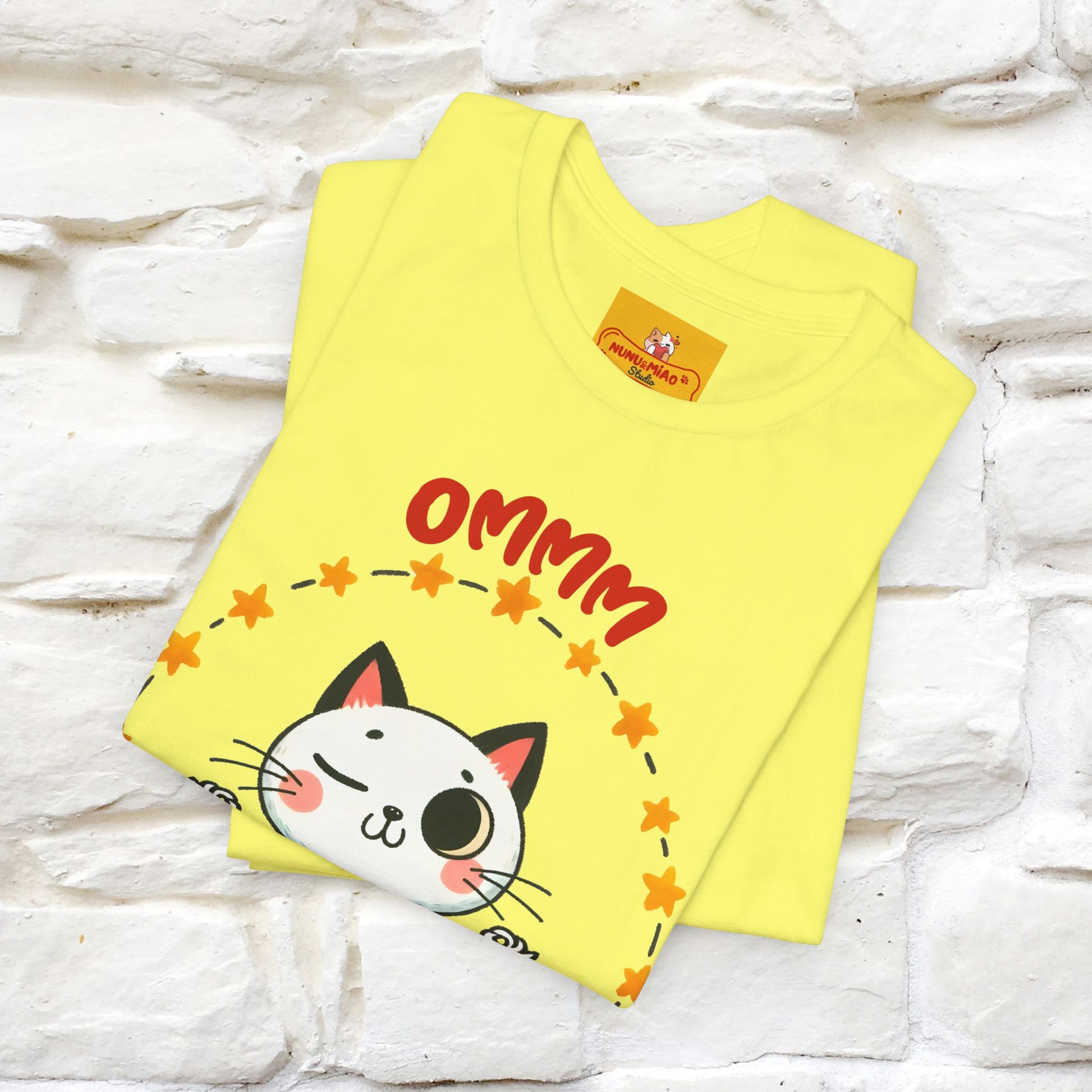 ''Ommm, Keep Calm'' Cat T-Shirt | Nunu&Miao Studio - Nunu&Miao Studio