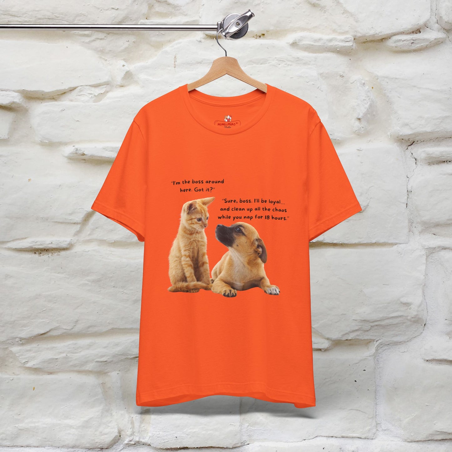 ''I am The Boss Here'' Funny Cat T-shirt for Men and Women  100% Cotton* - Nunu&Miao Studio