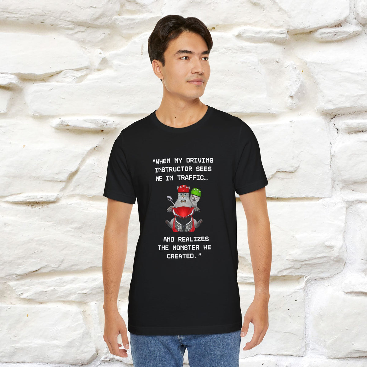 ““When my driving … ” | Funy Cat T-Shirt | Nunu&Miao Studio