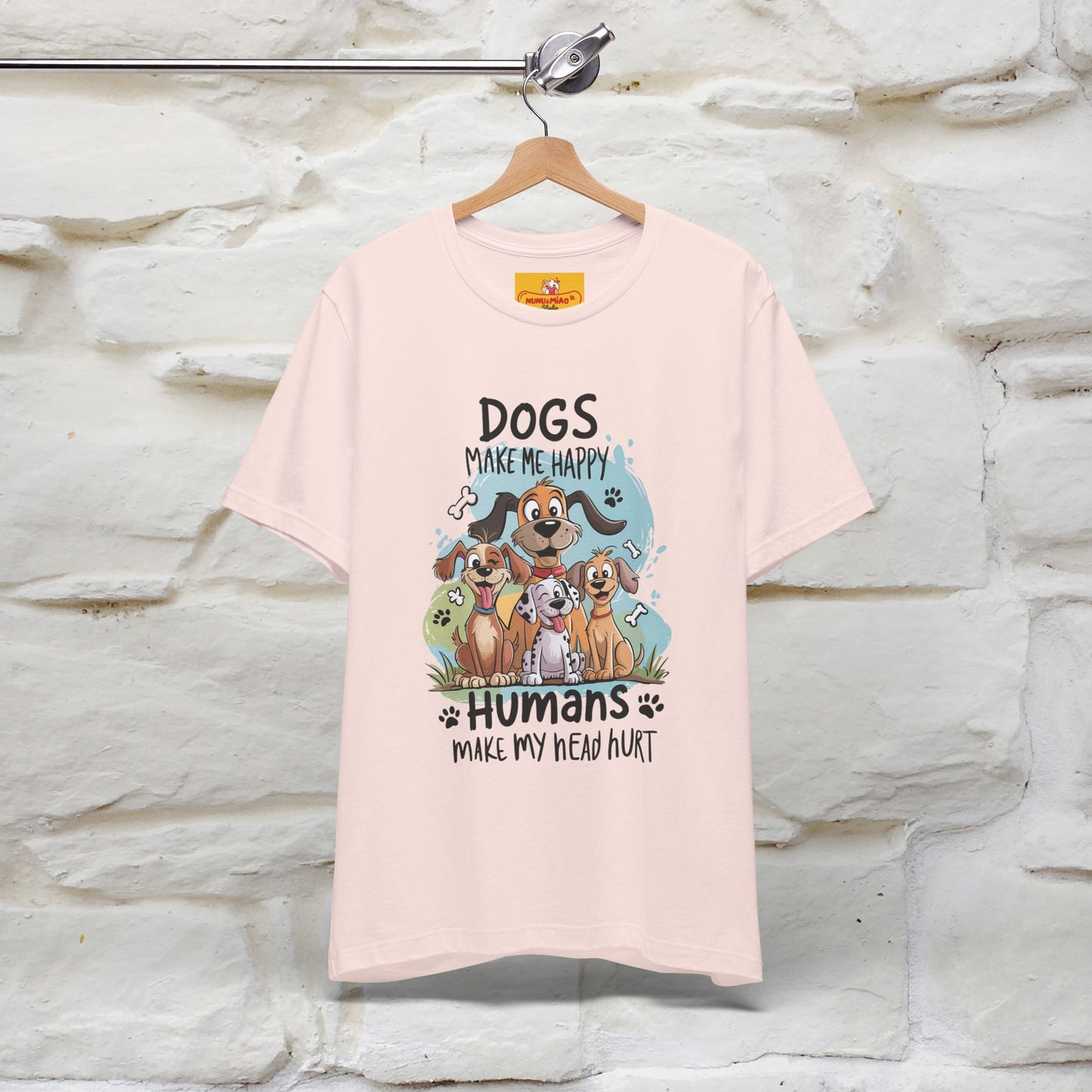 " Dogs Make Me Happy ..."  T-shirt |Nunu&Miao Studio - Nunu&Miao Studio