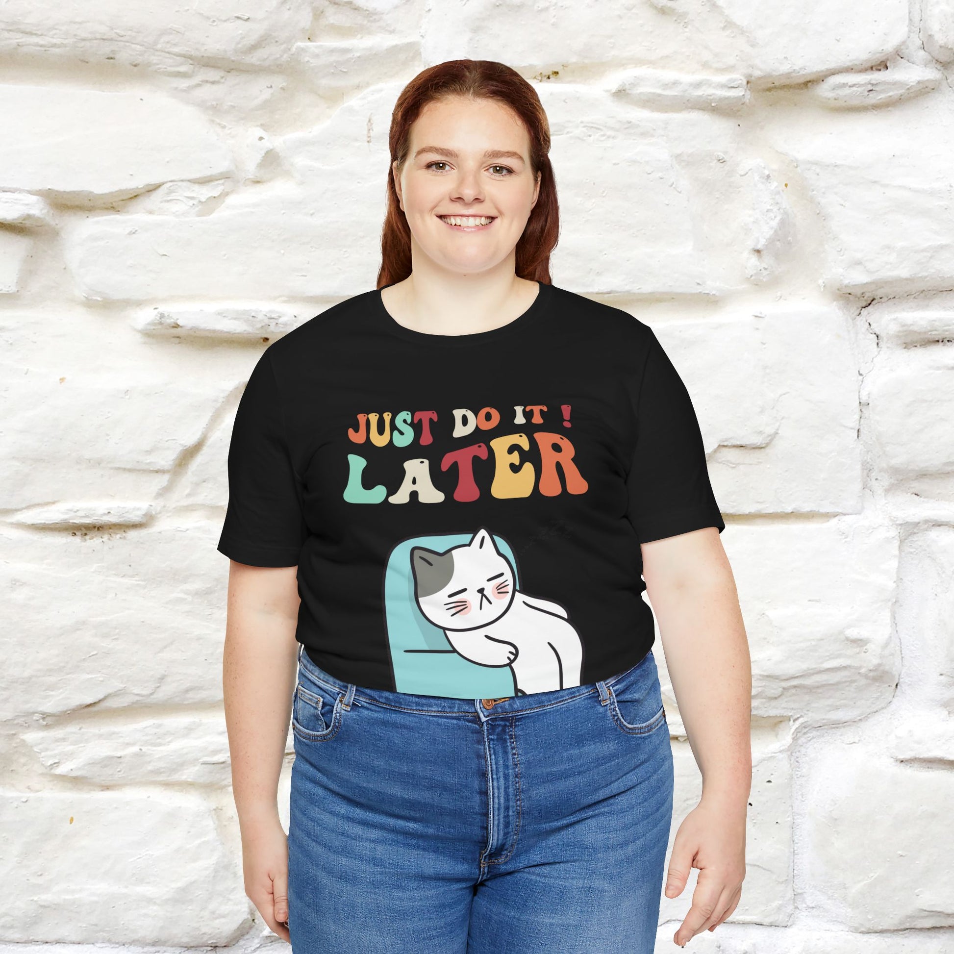 "Just Do It Later" Cat T-shirt |Nunu&Miao Studio - Nunu&Miao Studio