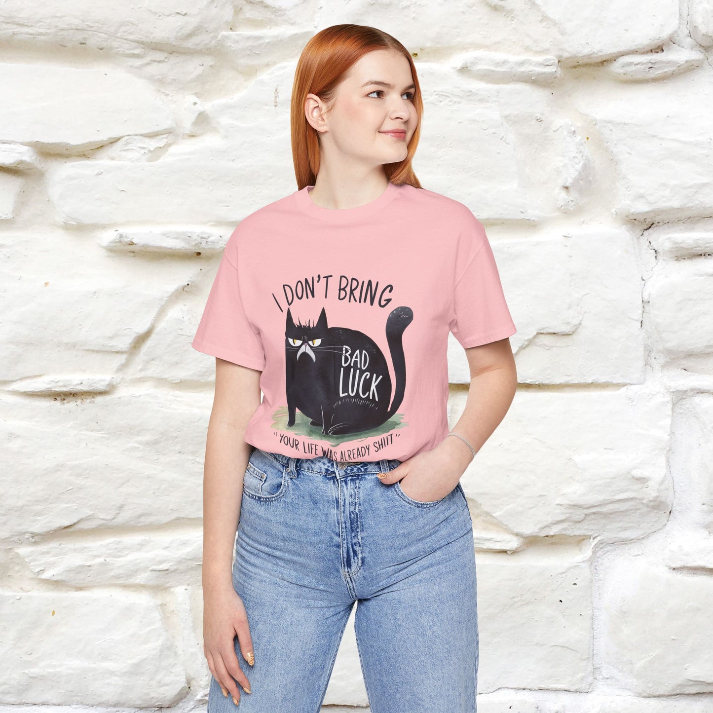 I Don’t Bring Bad Luck, Your Life Was Already Sh... Cat T-Shirt | Nunu^Miao Studio - Nunu&Miao Studio