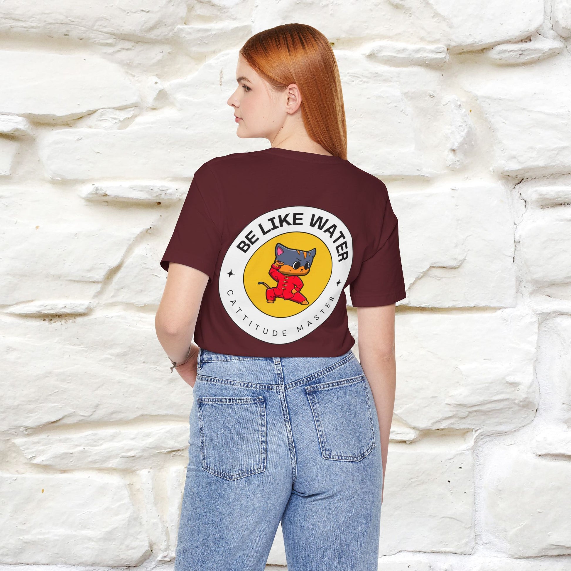 "Be Like Water: Cattitude Master | Cat T-Shirt |Nunu&Miao Studio - Nunu&Miao Studio