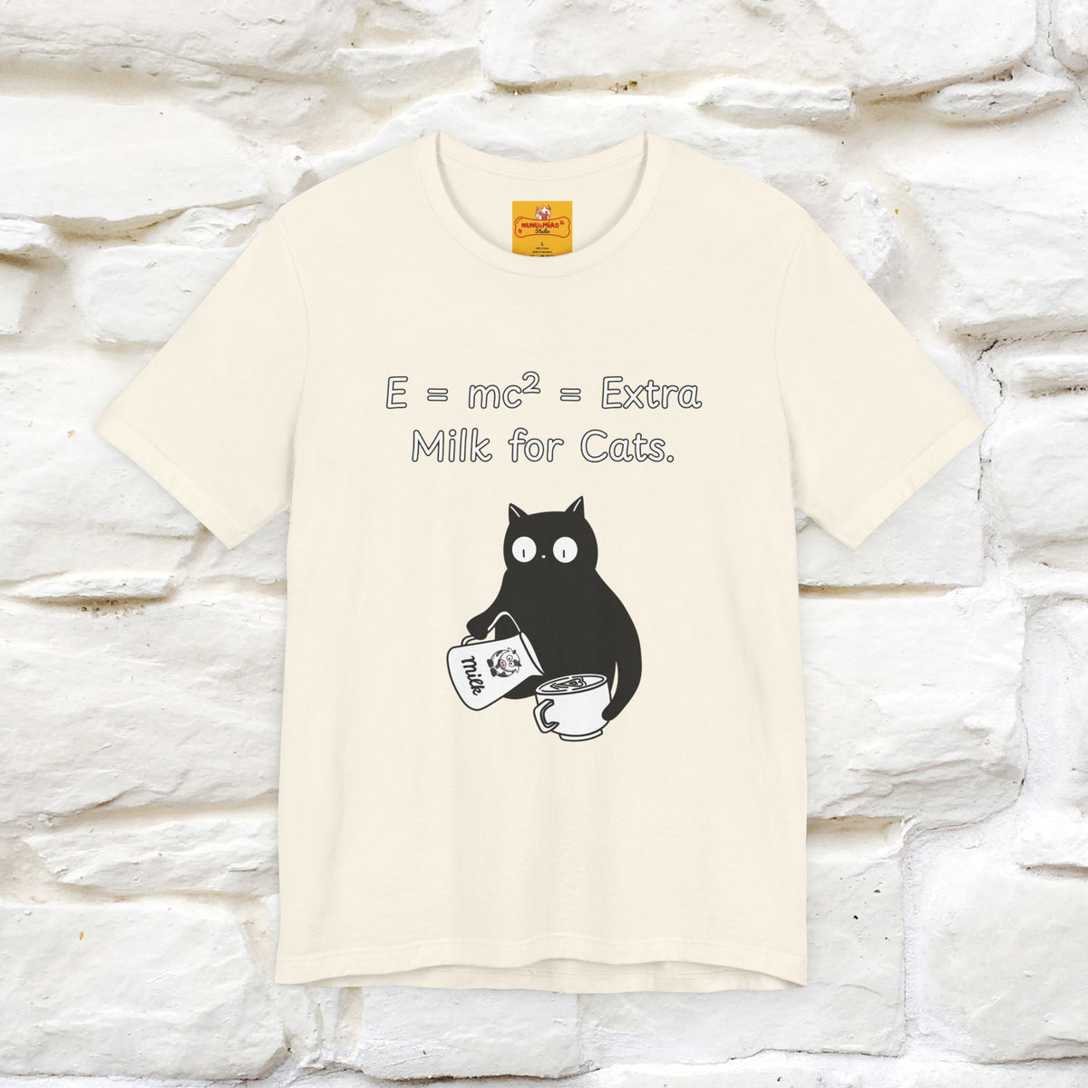 ''E = mc² = Extra Milk for Cats.''| Funny T-Shirt | Nunu&Miao Studio