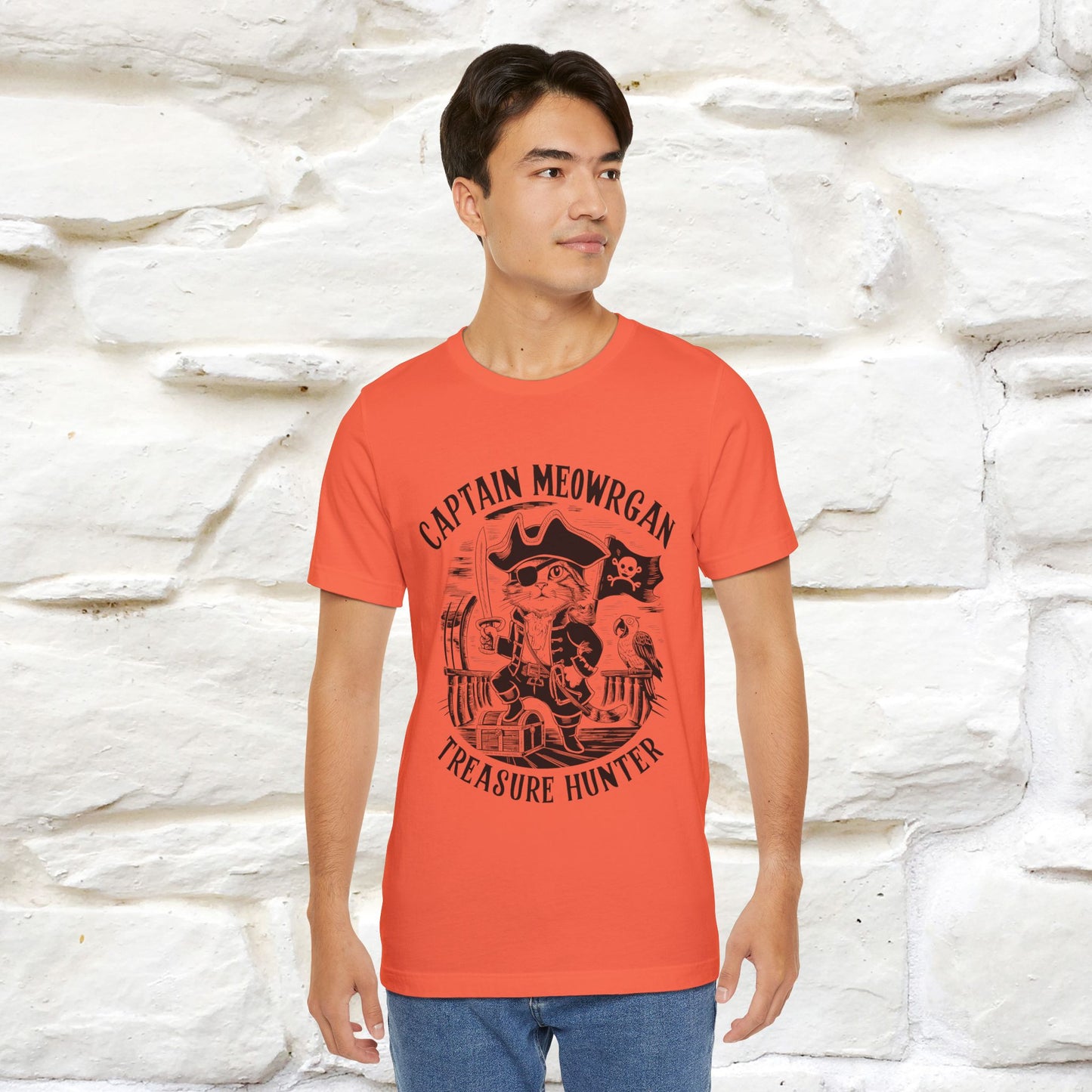 Captain Meowrgan Treasure Hunter |  |Cat T-Shirt | Nunu&Miao Studio - Nunu&Miao Studio