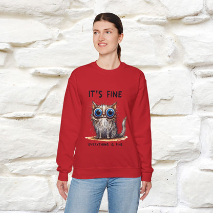 "It's Fine'' |Cat Sweatshirt | Nunu&Miao Studio