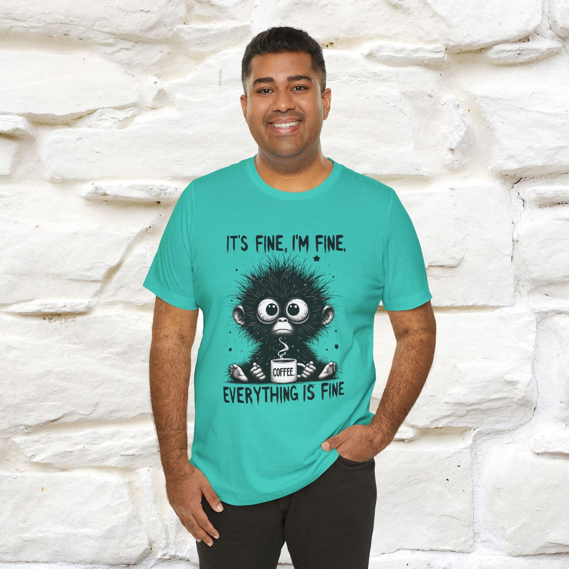 "It's Fine I'm Fine Everything Is Fine" |Monkey T-Shirt | Nunu&Miao Studio - Nunu&Miao Studio