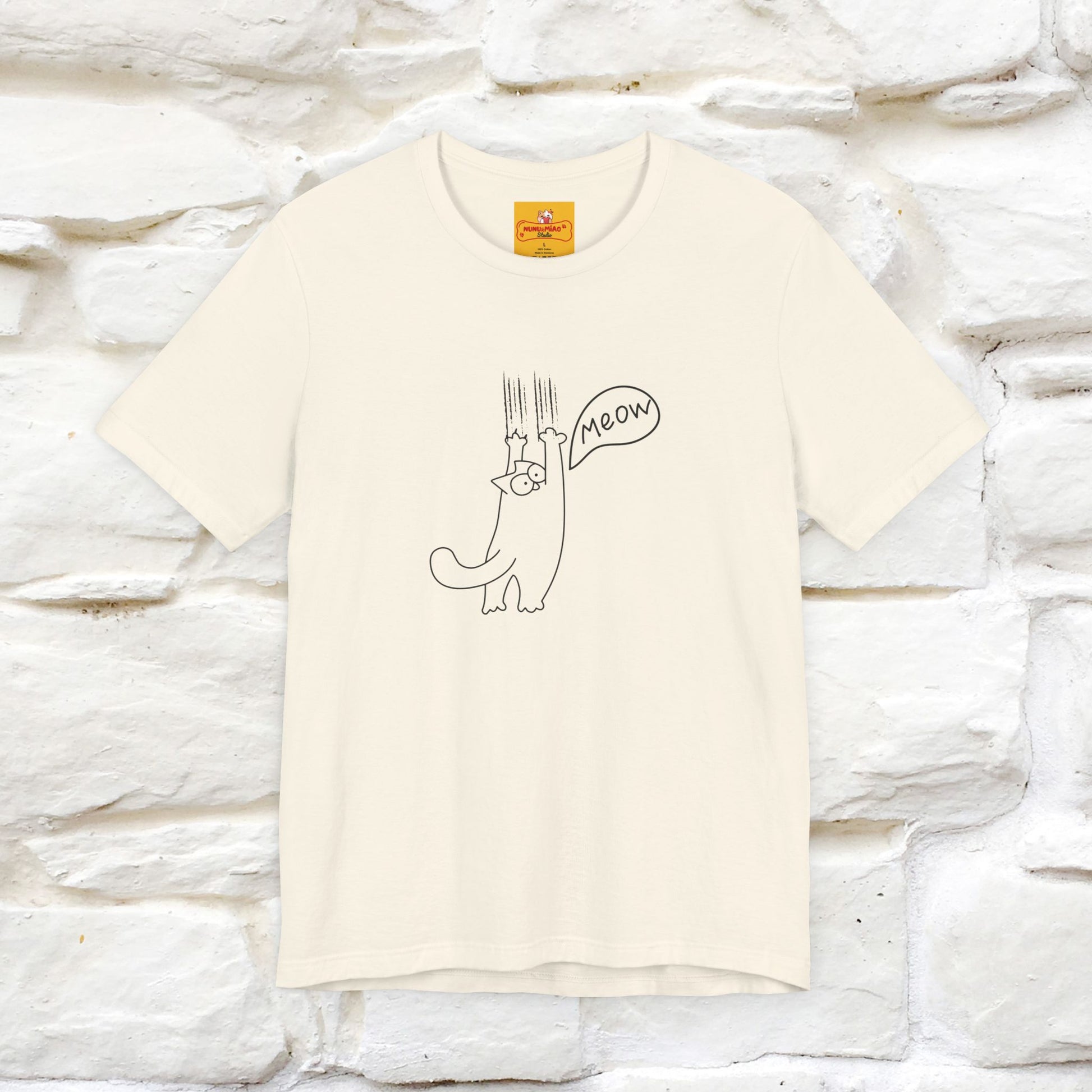 "Meow Meow Meow" Cat T-Shirt | Front & Back Design | Nunu&Miao Studio - Nunu&Miao Studio