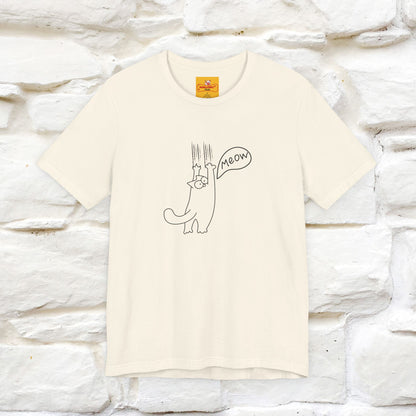 "Meow Meow Meow" Cat T-Shirt | Front & Back Design | Nunu&Miao Studio - Nunu&Miao Studio