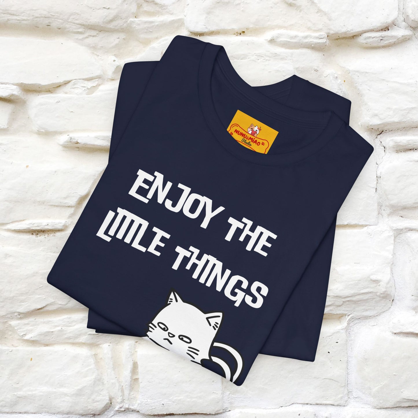 "Enjoy The Little Things." Cat T-Shirt | Nunu&Miao Studio
