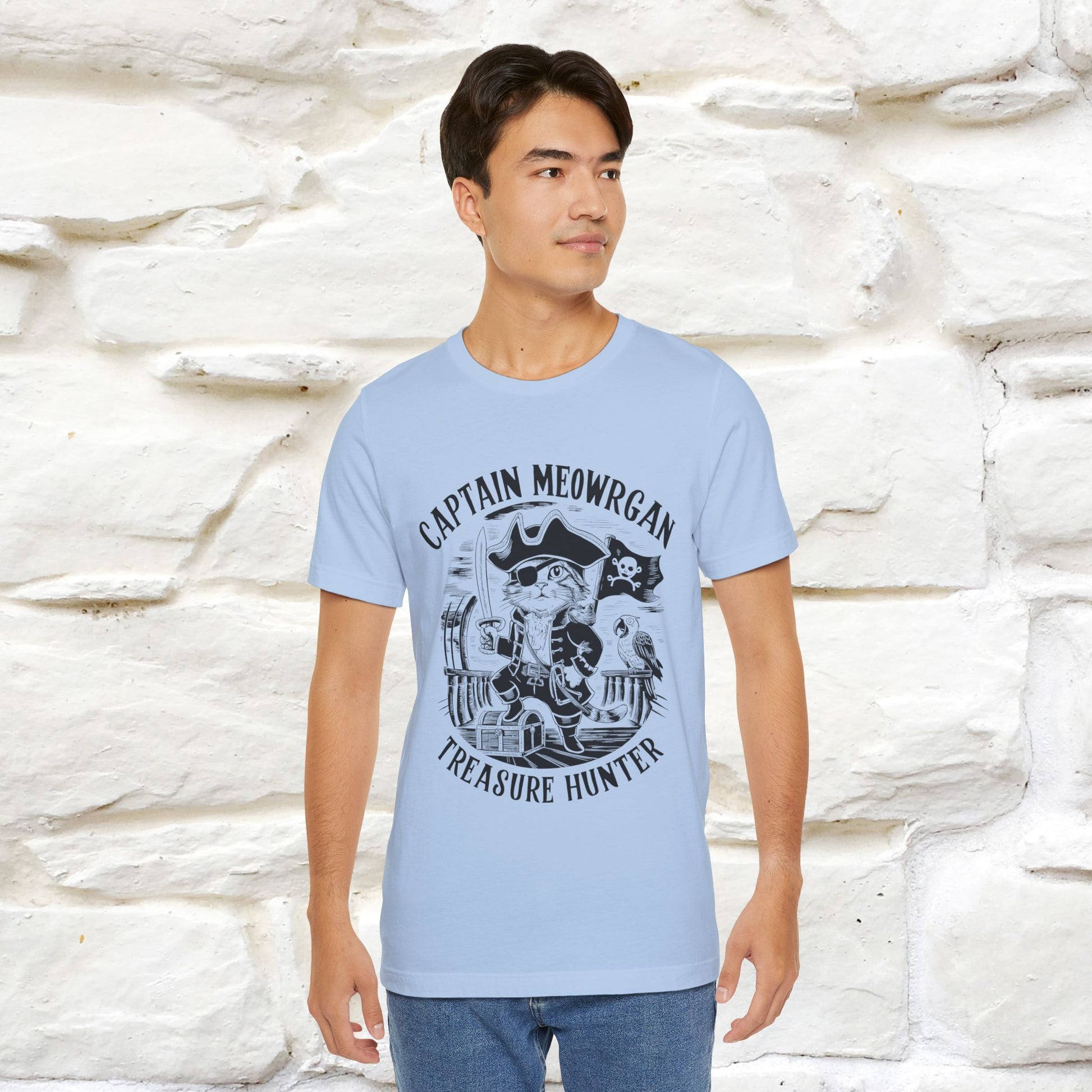 Captain Meowrgan Treasure Hunter |  |Cat T-Shirt | Nunu&Miao Studio - Nunu&Miao Studio