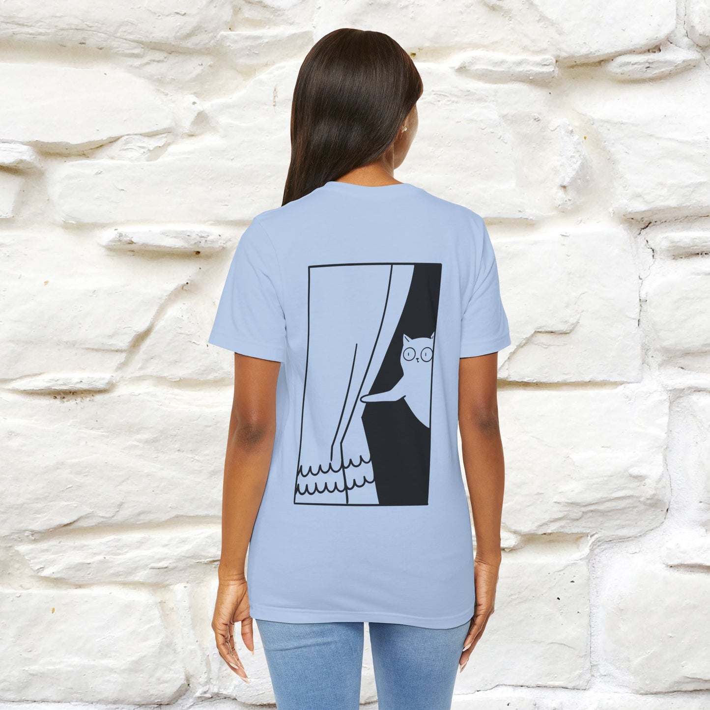 “Don’t trust atoms… they make up everything.” |  Cat T-Shirt | Front & Back Design | Nunu&Miao Studio